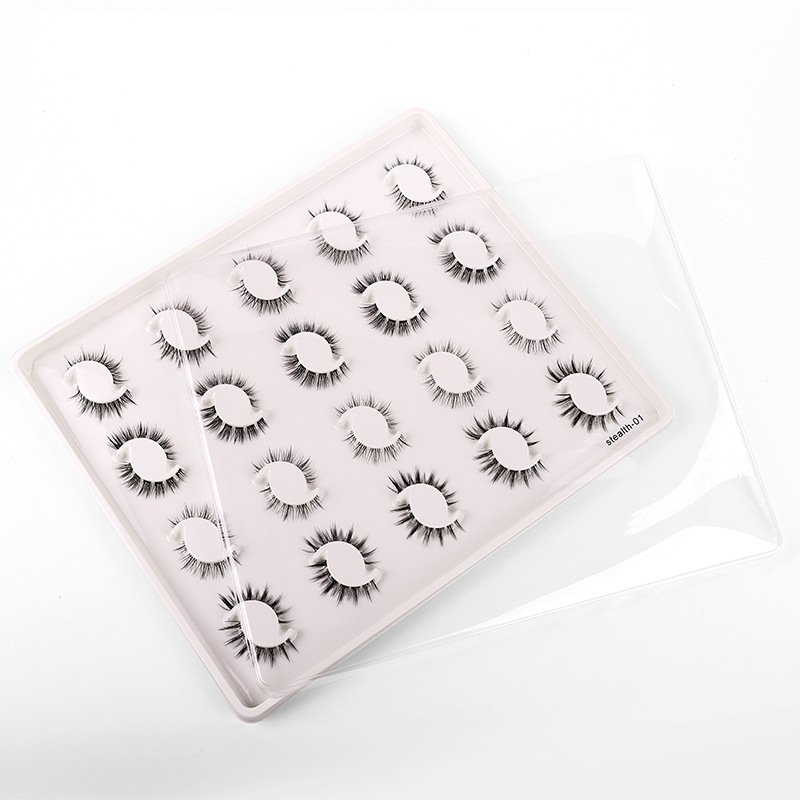 Buying Faux Mink Vegan Invisible Sheer Band Lashes in Mix Styles