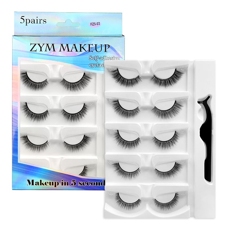 Travel-friendly Daily-use Self-adhesive Lashes for Everyday Wear