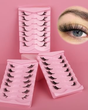 Popular 3D Thick Half Faux-mink False Eyelashes