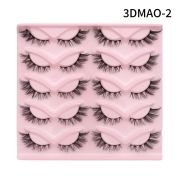 Best Selling One-step Glued Reusable Synthetic Fiber Diagonal Fly Lashes