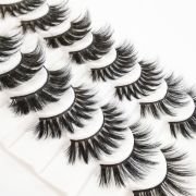 Retail Faux Mink Thick Glued Lashes 8-Pairs Kit