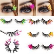 Popular Buying All-day Long Colored Sparkly Glitter Eyelashes