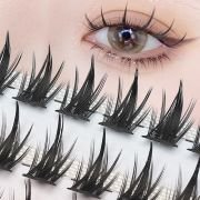 Soft Faux mink Individual Flare Lashes Single Cluster Demon Eyelashes