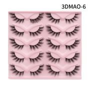 Best Selling One-step Glued Reusable Synthetic Fiber Diagonal Fly Lashes