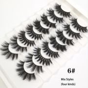 Retail Faux Mink Thick Glued Lashes 8-Pairs Kit