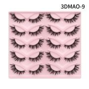 Best Selling One-step Glued Reusable Synthetic Fiber Diagonal Fly Lashes