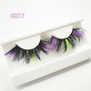 Popular Thick Bold Synthetic Lashes Rainbow Colored Eyelashes