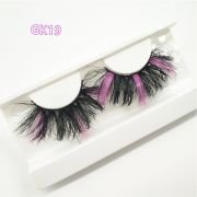 Popular Thick Bold Synthetic Lashes Rainbow Colored Eyelashes