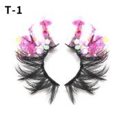 Popular Buying All-day Long Colored Sparkly Glitter Eyelashes