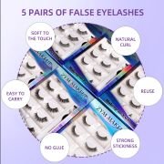 Travel-friendly Daily-use Self-adhesive Lashes for Everyday Wear